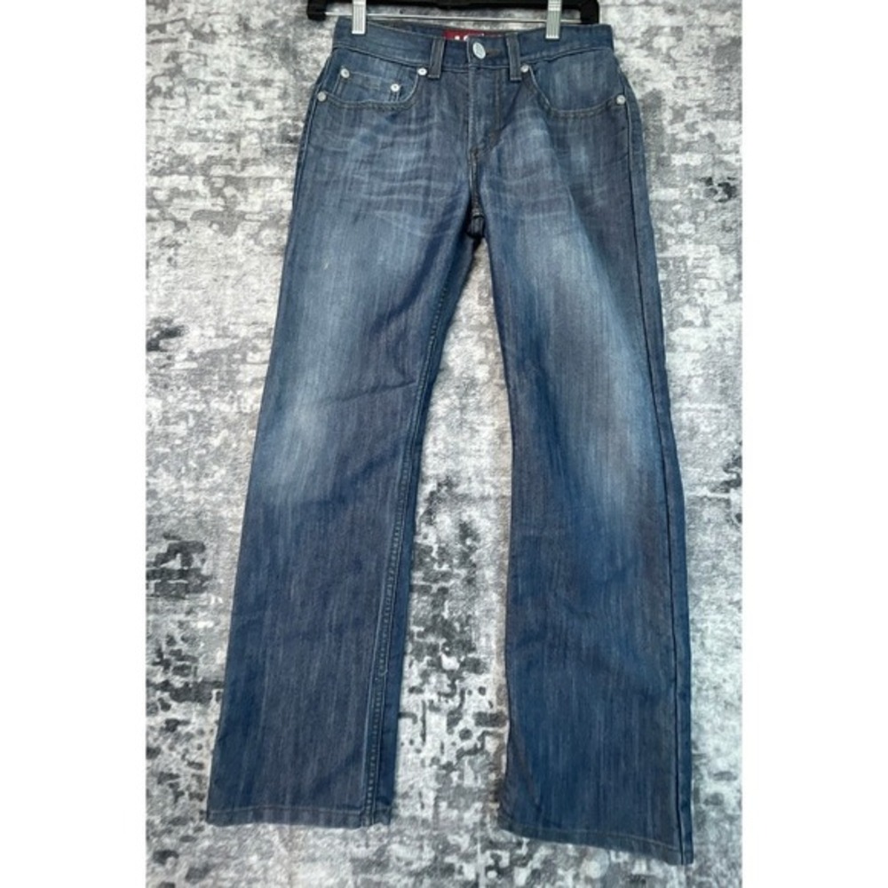 Levis 514 Red Tab Jeans Mens 30x32‎ Blue Medium Wash Stretch Straight Workwear